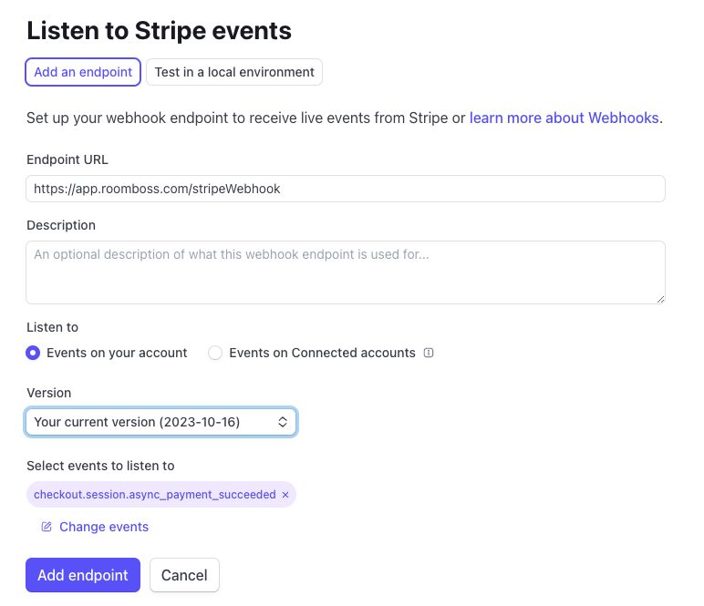 Note that the Version options you see might be different as they change over time.