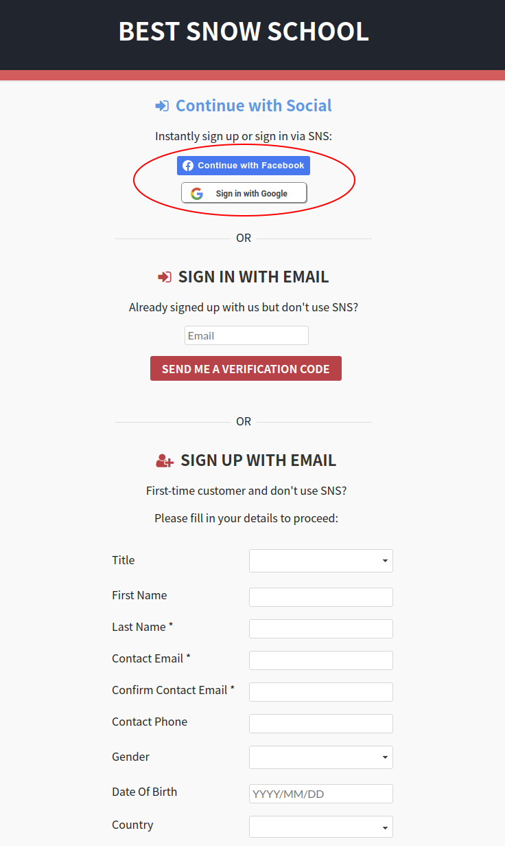The RoomBoss Order02 sign up /sign in page.