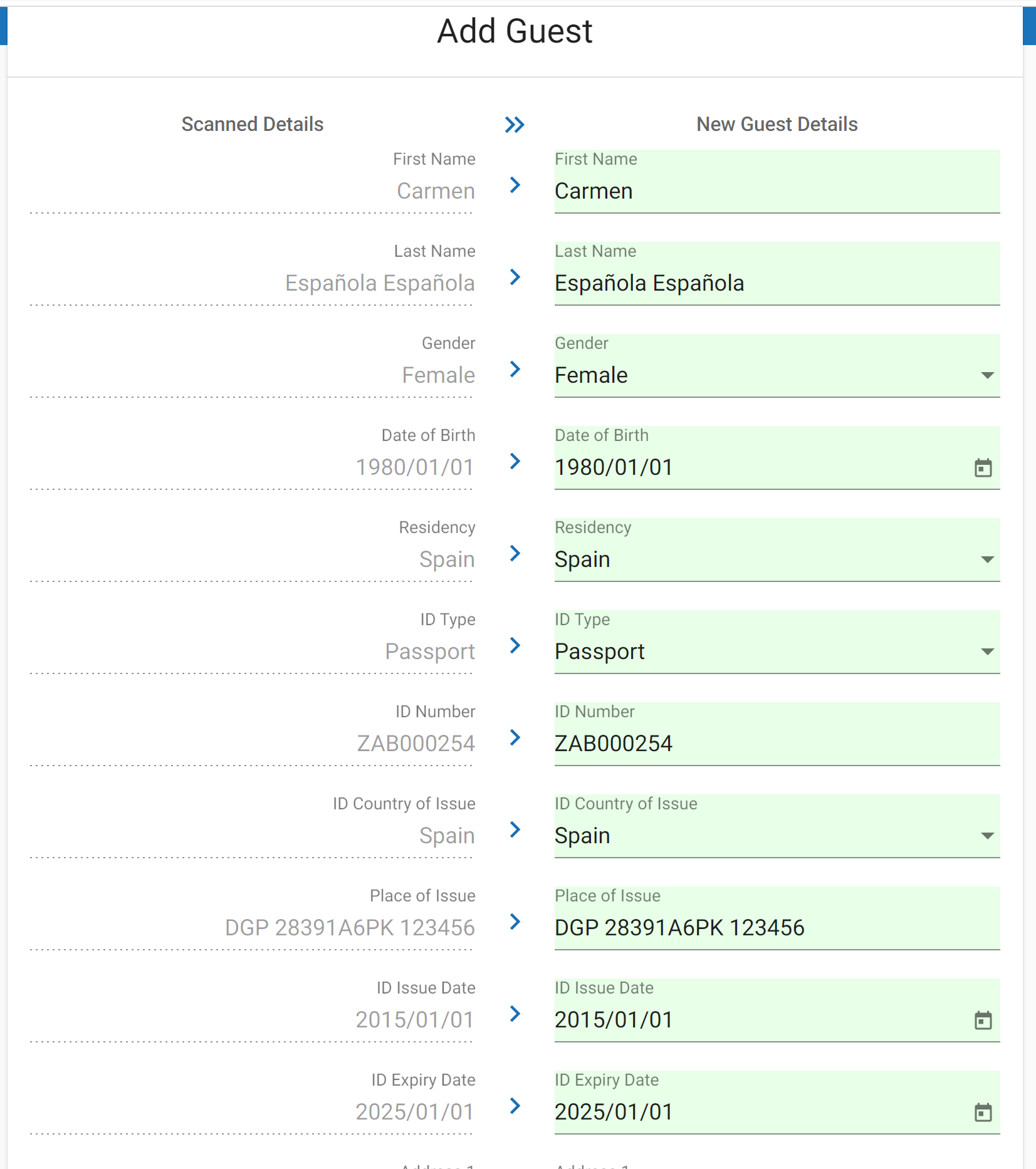 Left Side Shows Data From ID Right Side Shows What Will Be Saved